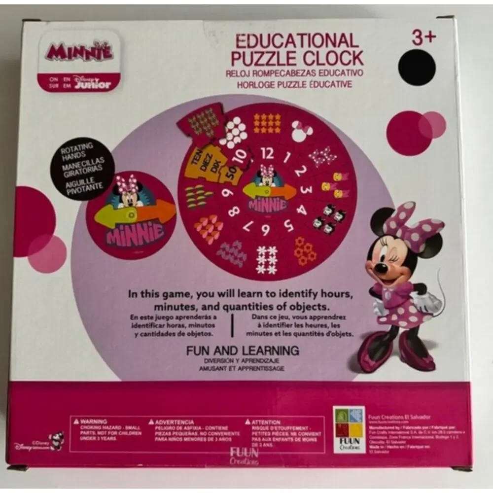 Learn with Minnie – Disney Junior Wooden Educational Puzzle Clock!